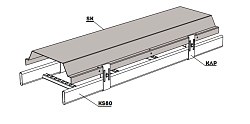 Крышка лестничного лотка SK-500 L=1550 HDG